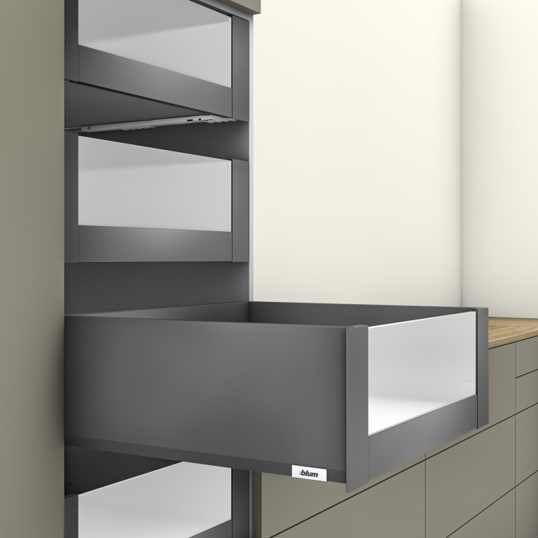 MERIVOBOX BELSŐ FIÓK 192mm MAGAS TELI ÜVEGGEL 600-1200mm SZÉLESSÉG KÖZÖTT